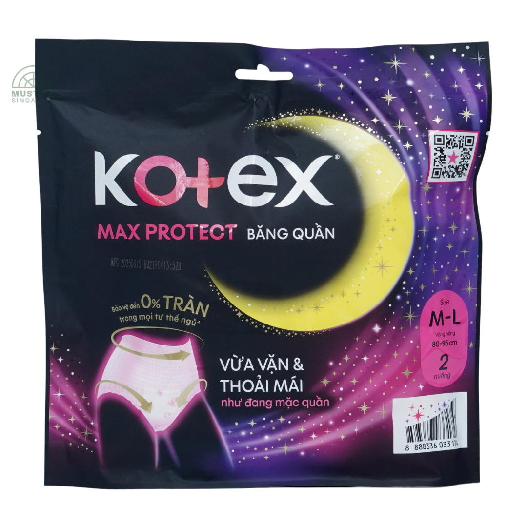 Kotex Overnight Pants M/L 2's