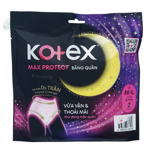 Kotex Overnight Pants M/L 2's