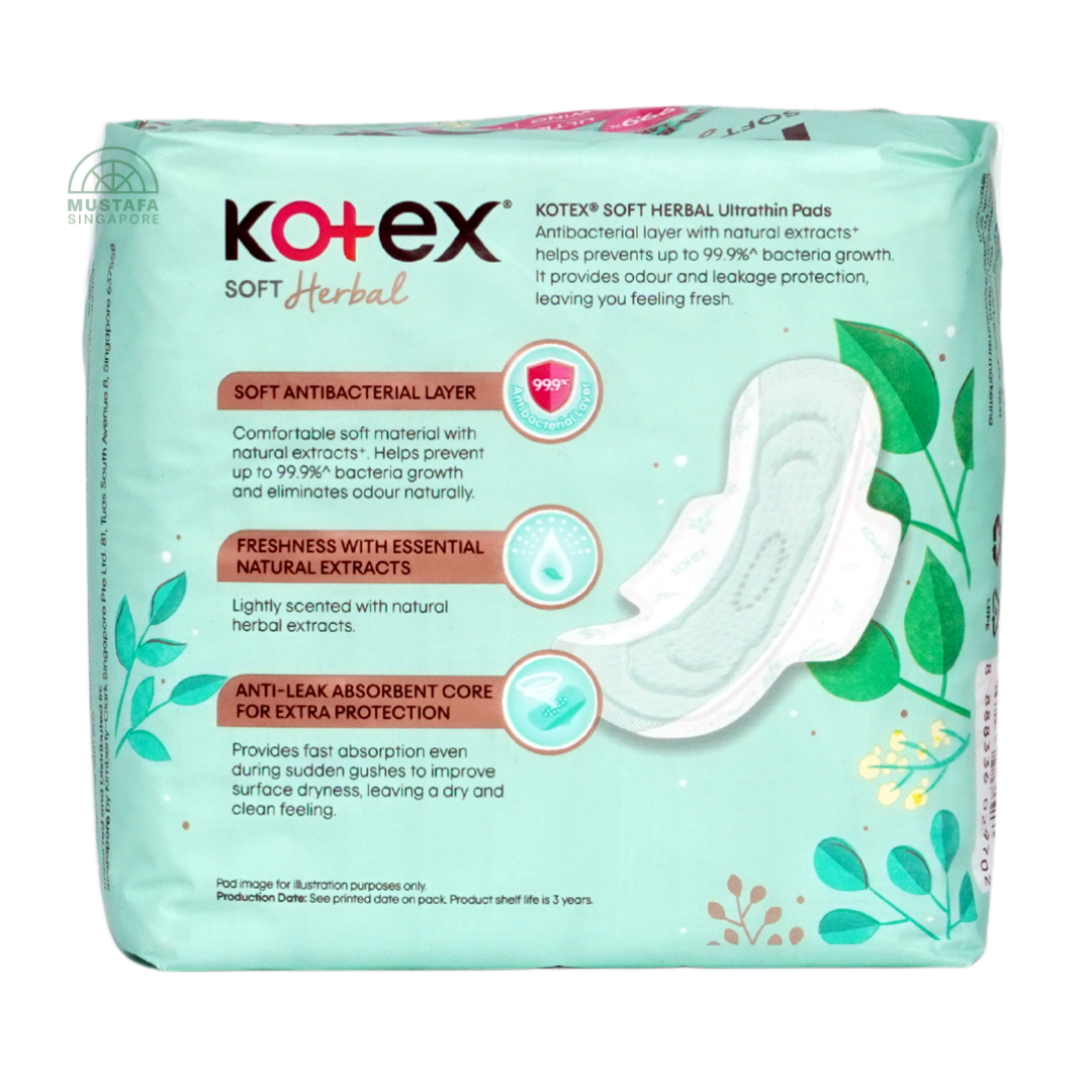 Kotex Soft & Smooth Herbal Ultrathin Wing 28cm 14s