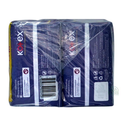 Kotex Soft & Smooth Slim Overnight Wing 35cm Twin Pack 16s x 2