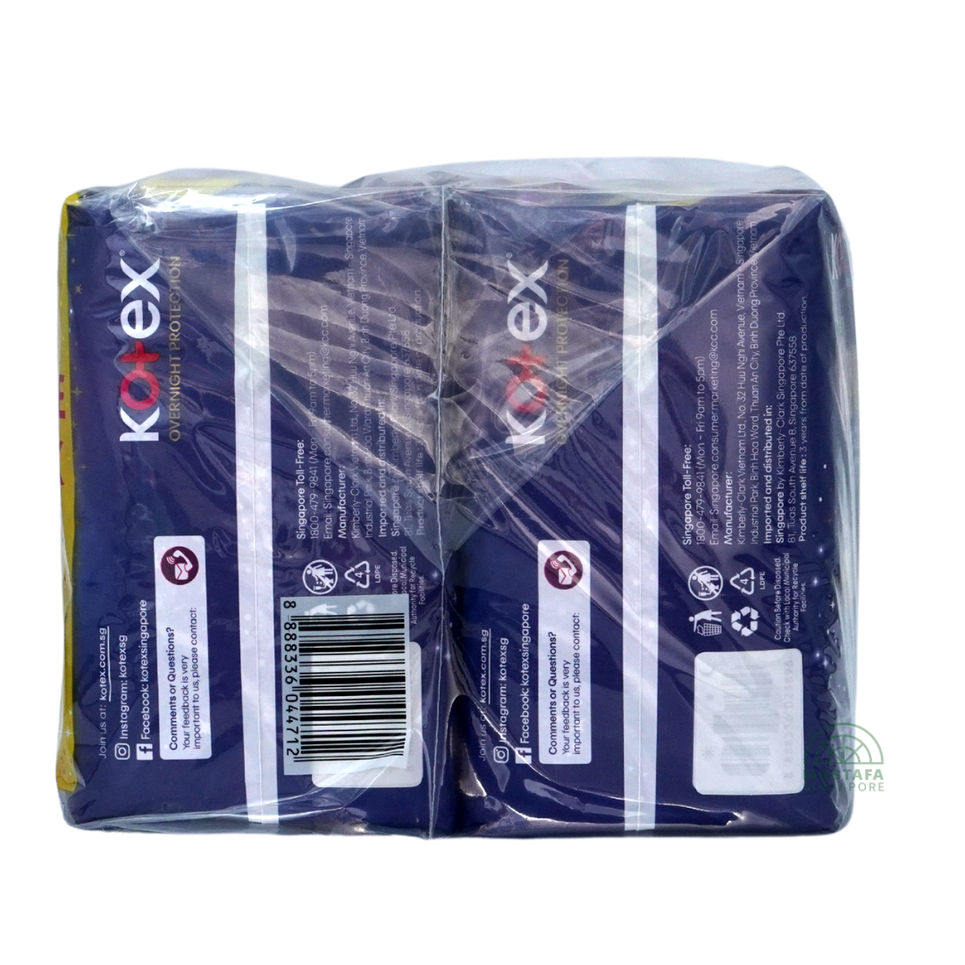 Kotex Soft & Smooth Slim Overnight Wing 35cm Twin Pack 16s x 2