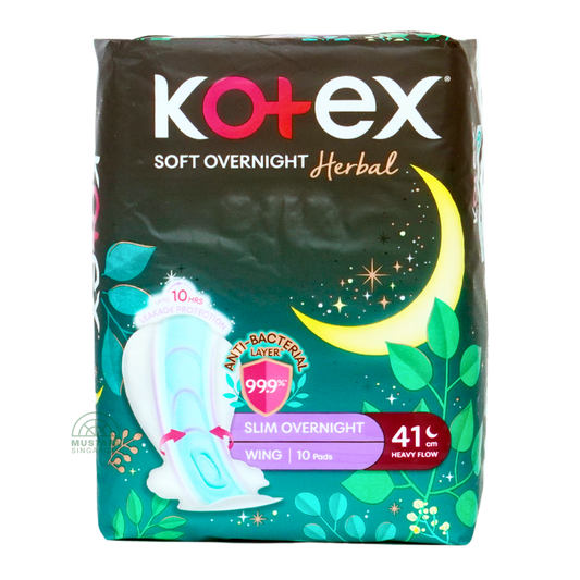Kotex Soft & Smooth Herbal Slim Overnight 41cm 10s