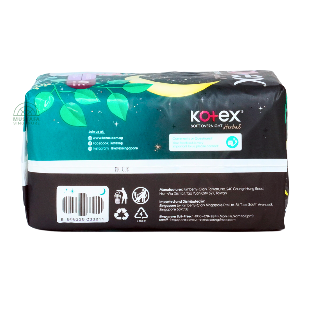 Kotex Soft & Smooth Herbal Slim Overnight 41cm 10s