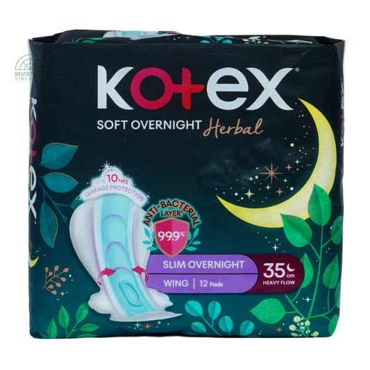 Kotex Soft & Smooth Herbal Slim Overnight 35cm 12s