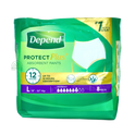 Depend Protect Plus Absorbent Pants L 8s