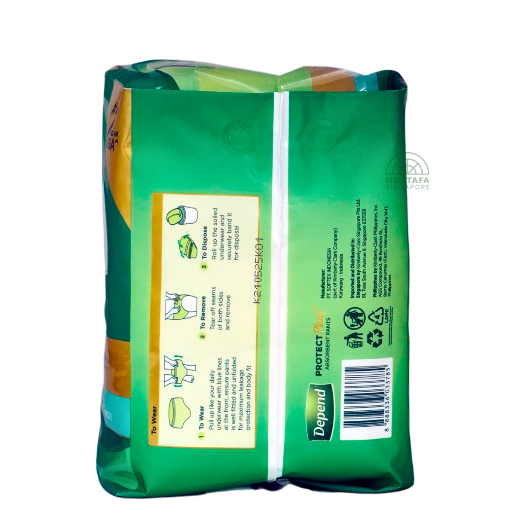 Depend Protect Plus Absorbent Pants M 9s