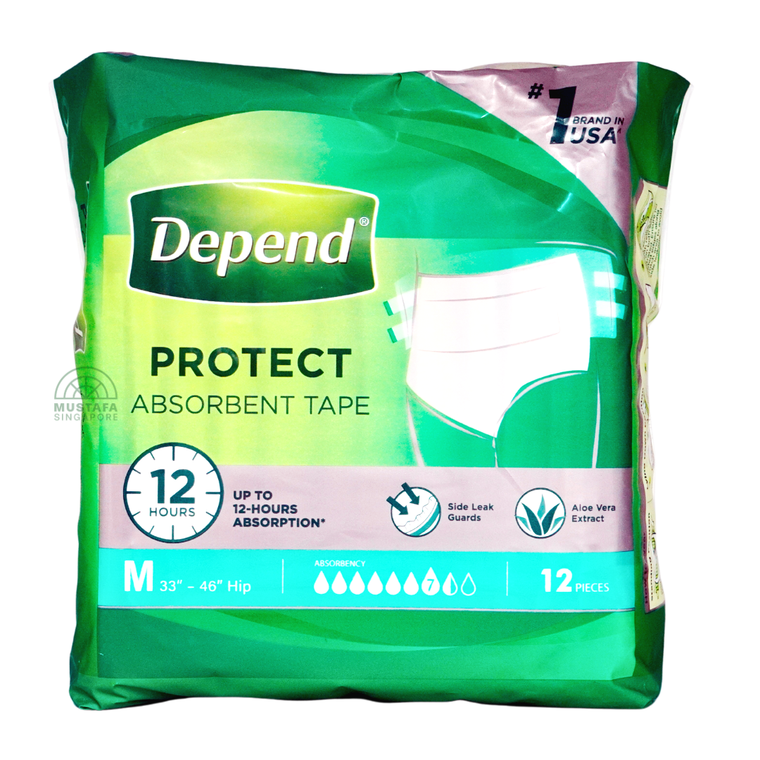 Depend Protect Absorbent Tape M 12s