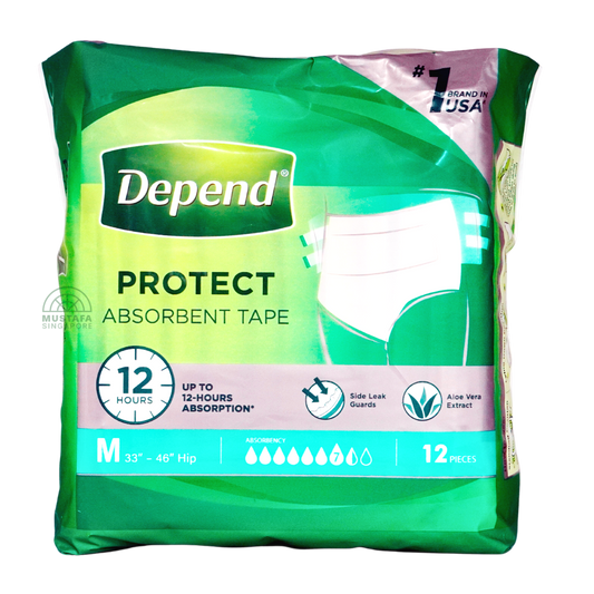 Depend Protect Absorbent Tape M 12s