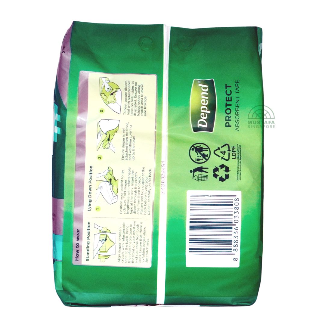 Depend Protect Absorbent Tape M 12s