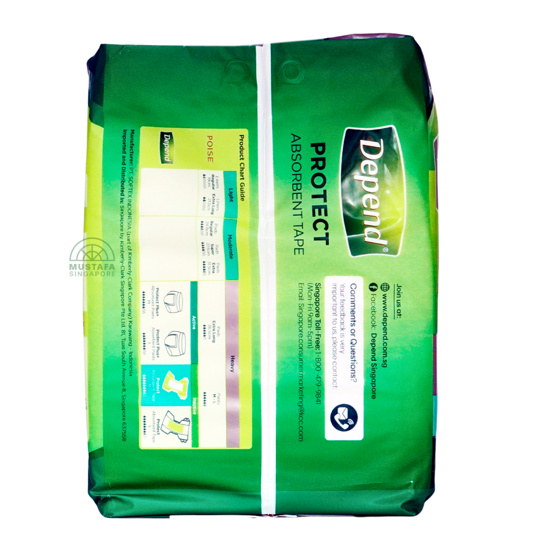 Depend Protect Absorbent Tape M 12s