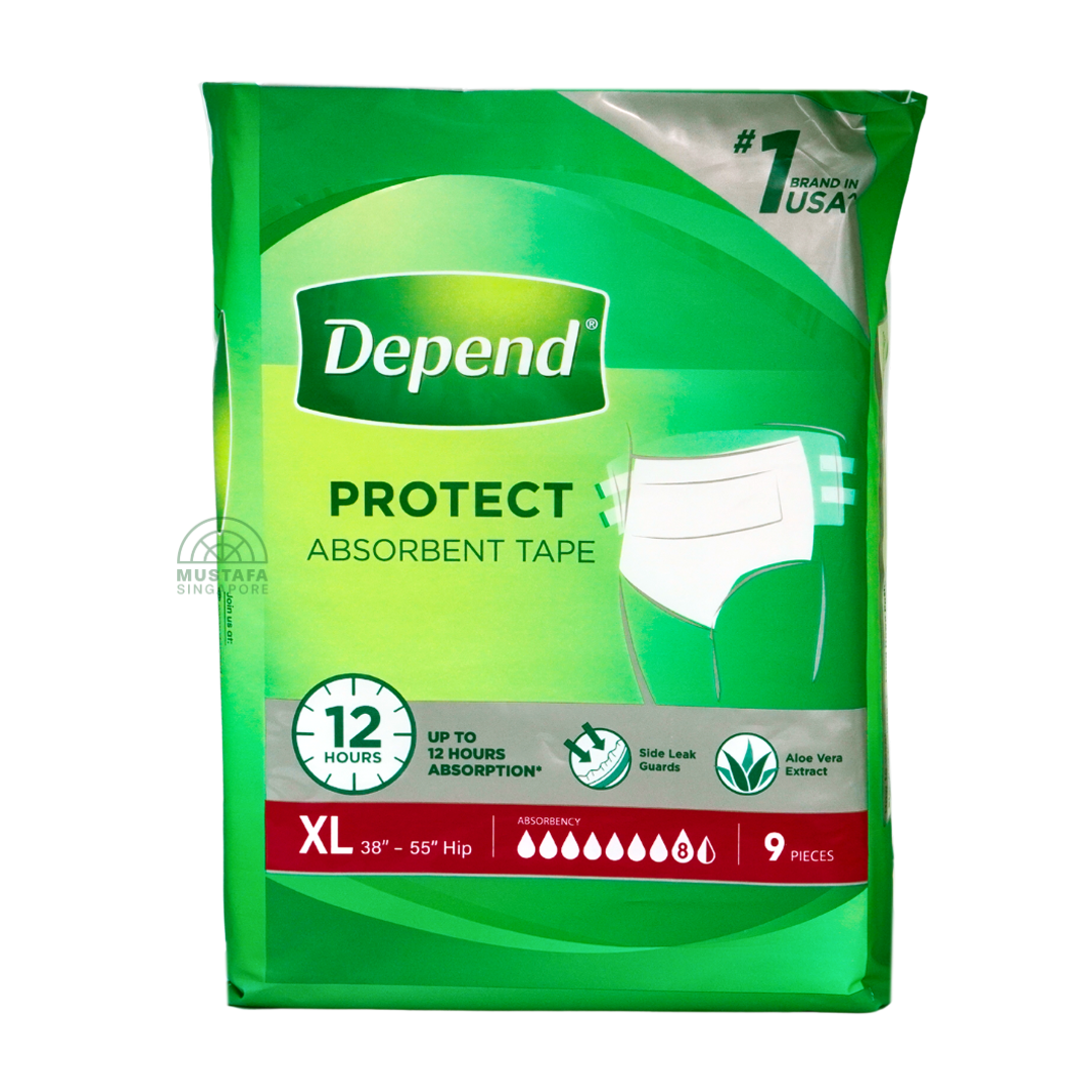 Depend Protect Absorbent Tape XL 9s