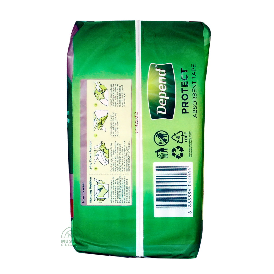 Depend Protect Absorbent Tape XL 9s