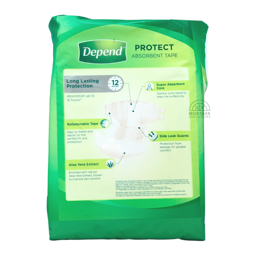 Depend Protect Absorbent Tape XL 9s