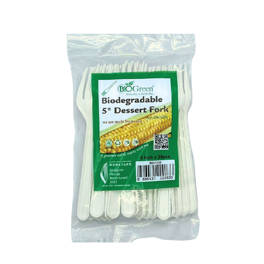 Biogreen 5" Dessert Fork x 20's