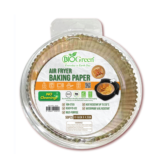 Biogreen Air Fryer Baking Paper 16cm x 50's (FSC)