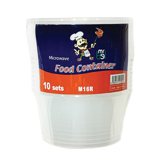 Mr Bel Food Container (Round) M16R x 10's 450ml