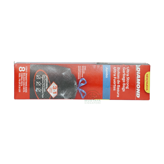 Diamond Ultra Strong Garbage Bags Jumbo 8s
