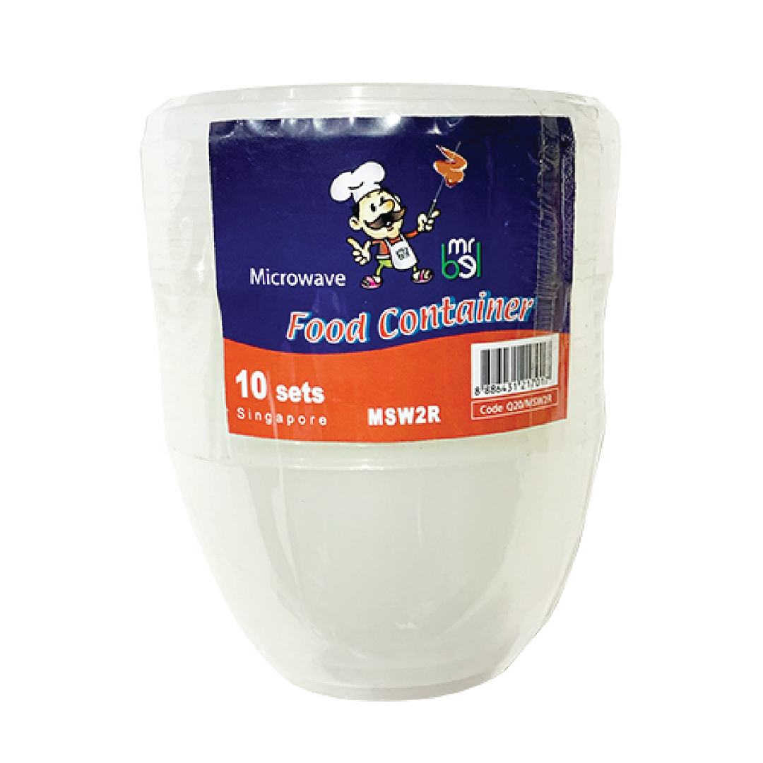 Mr Bel Food Container (Round) MSW2R x 10's 200ml