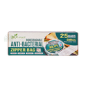 Biodegradable Anti-Bacterial Zipper Bag 25 Bags Small