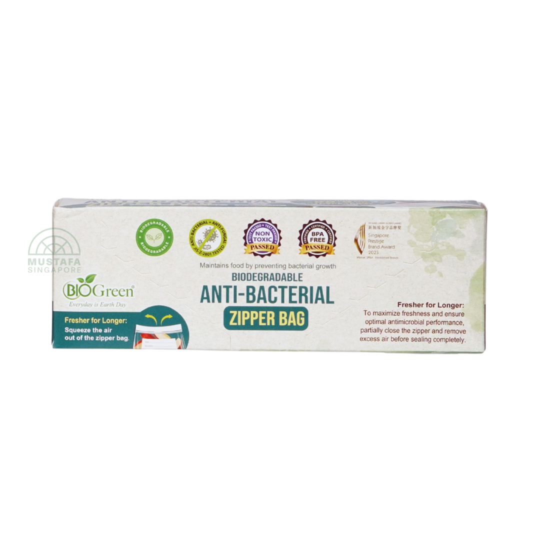 Biodegradable Anti-Bacterial Zipper Bag 25 Bags Small