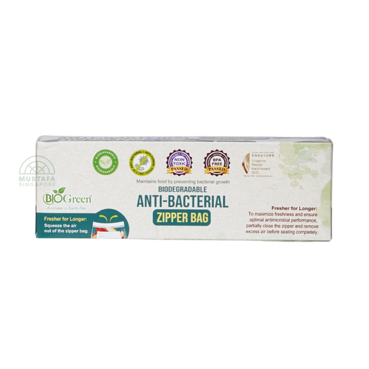 Biodegradable Anti-Bacterial Zipper Bag 25 Bags Small