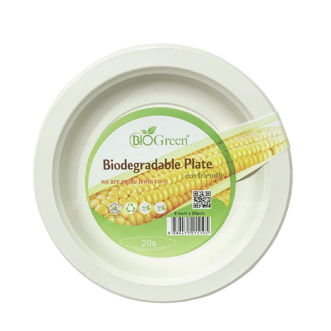 Biogreen 9" Plate x 20's
