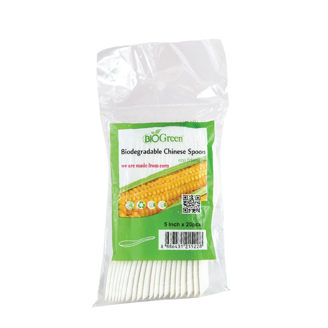 Biogreen 5" Chinese Spoon x 20s