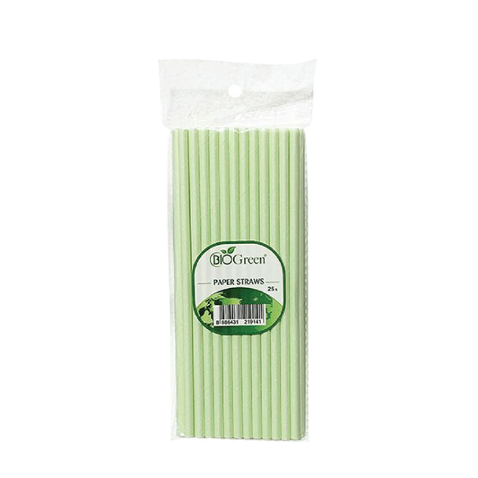 Biogreen Paper Straw x 25s