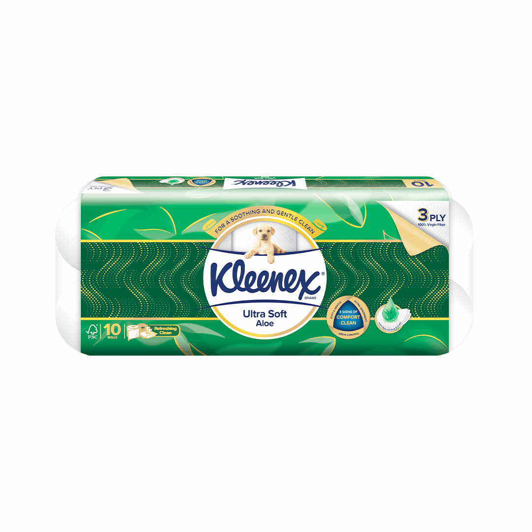 Kleenex Bathroom Tissue Ultrasoft 10 Roll Aloe Vera