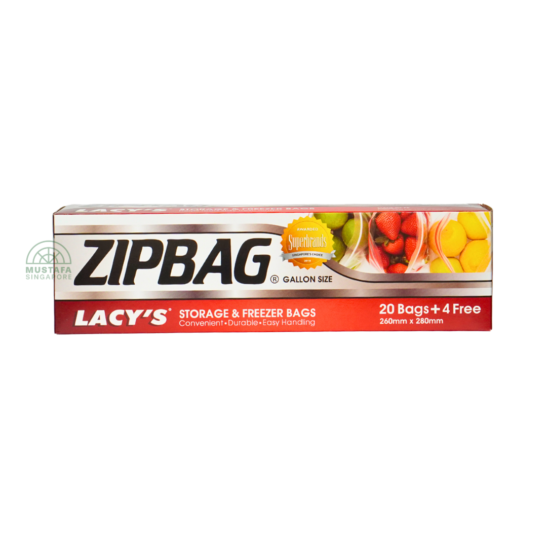 Lacy's Zipbag Storage & Freezer Bags Gallon Size 20 + 4 Bags