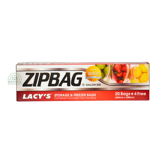 Lacy's Zipbag Storage & Freezer Bags Gallon Size 20 + 4 Bags