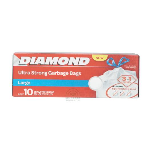 Diamond Ultra Strong Garbage Bags Large 10s