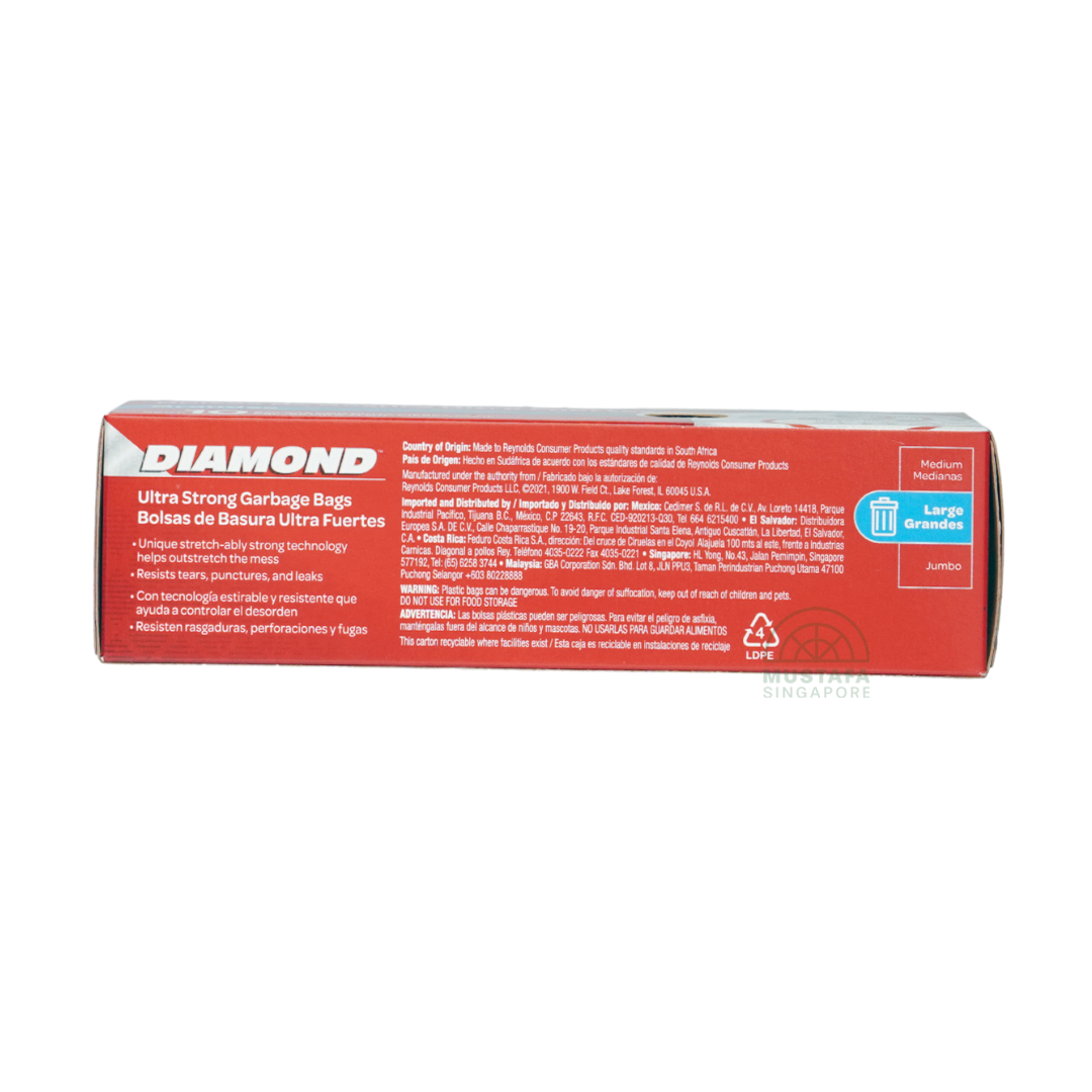 Diamond Ultra Strong Garbage Bags Large 10s
