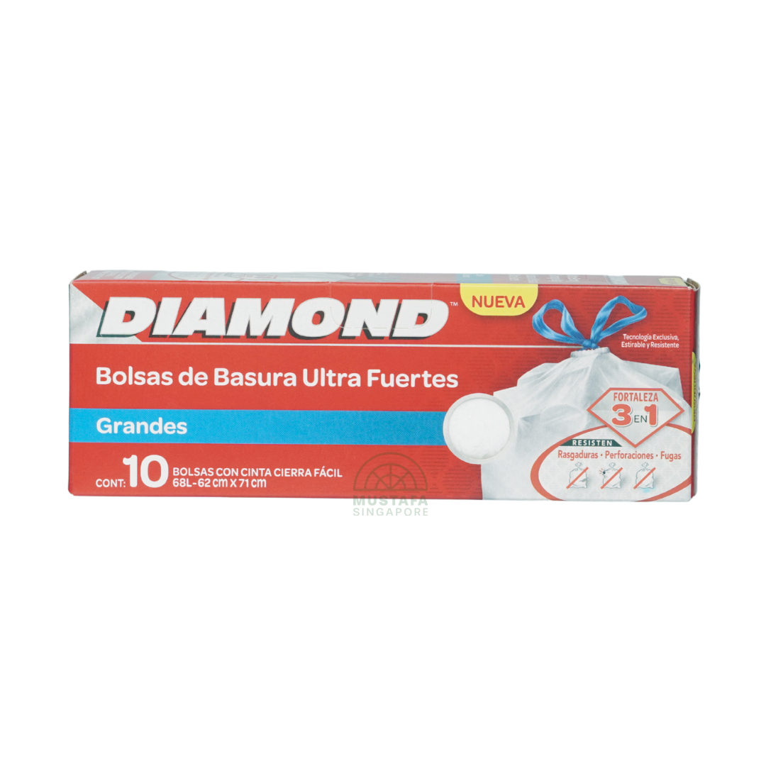 Diamond Ultra Strong Garbage Bags Large 10s