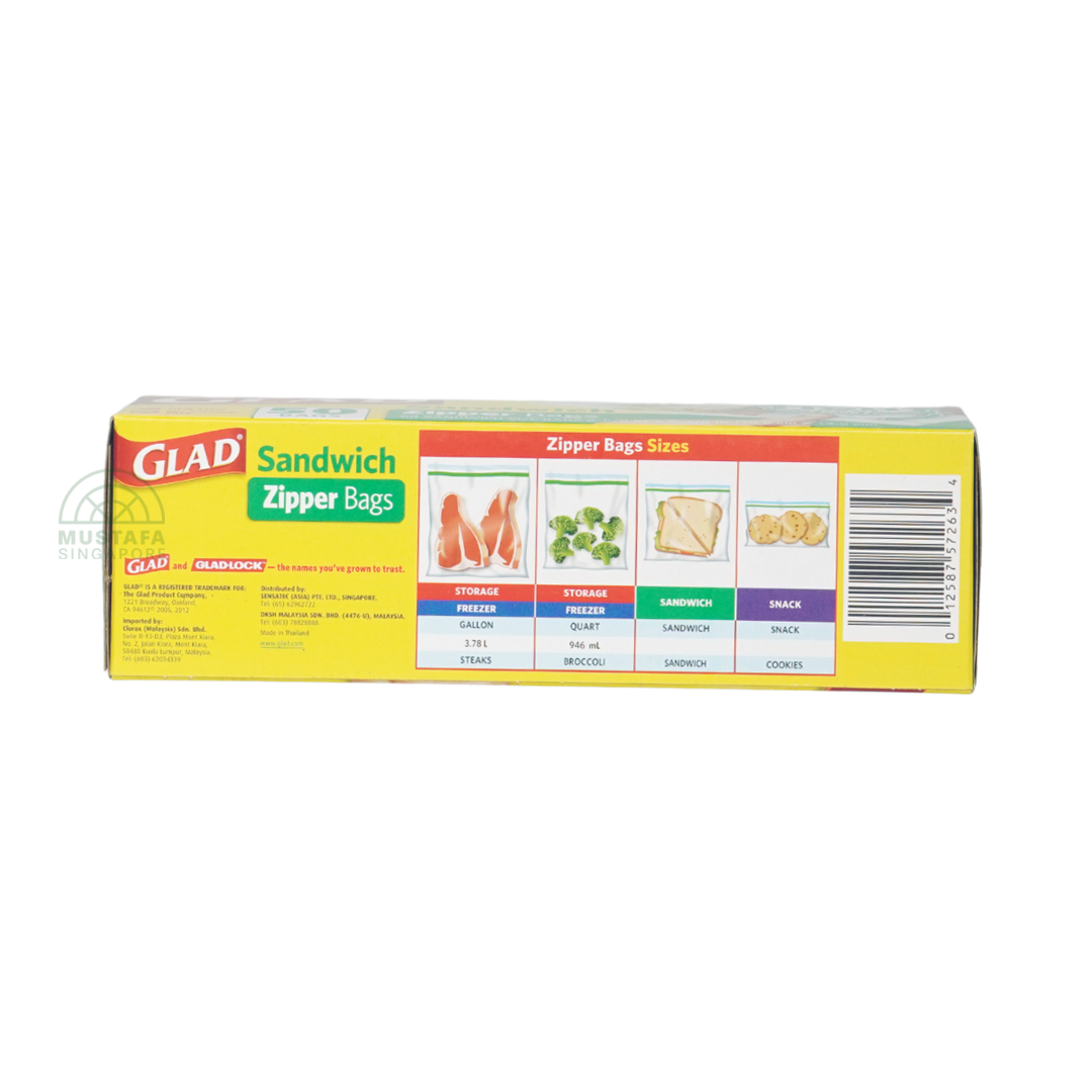 Glad Sandwich Zipper Bags
(50 bags)