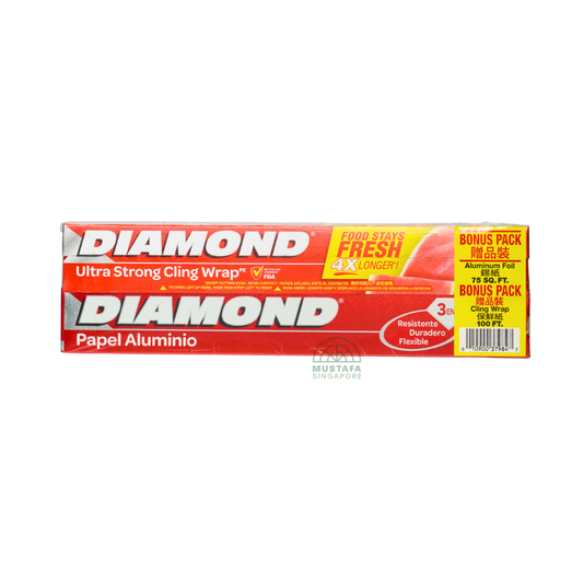 Diamond Bonus Pack (Aluminium Foil 75sqft. + Extra Strong Cling Wrap 100ft)