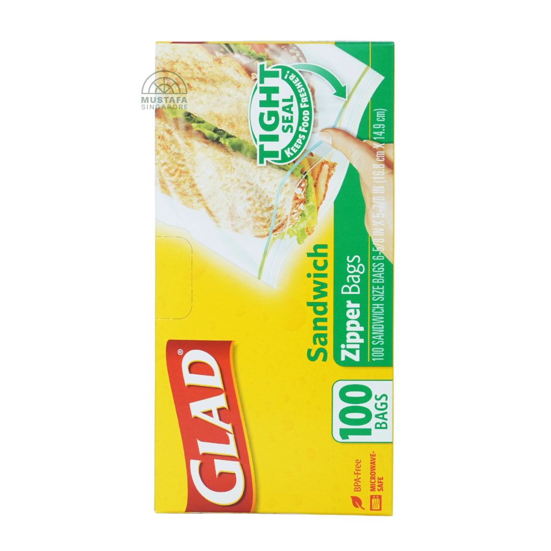 Glad Sandwich Zipper Bags
(100 bags)
