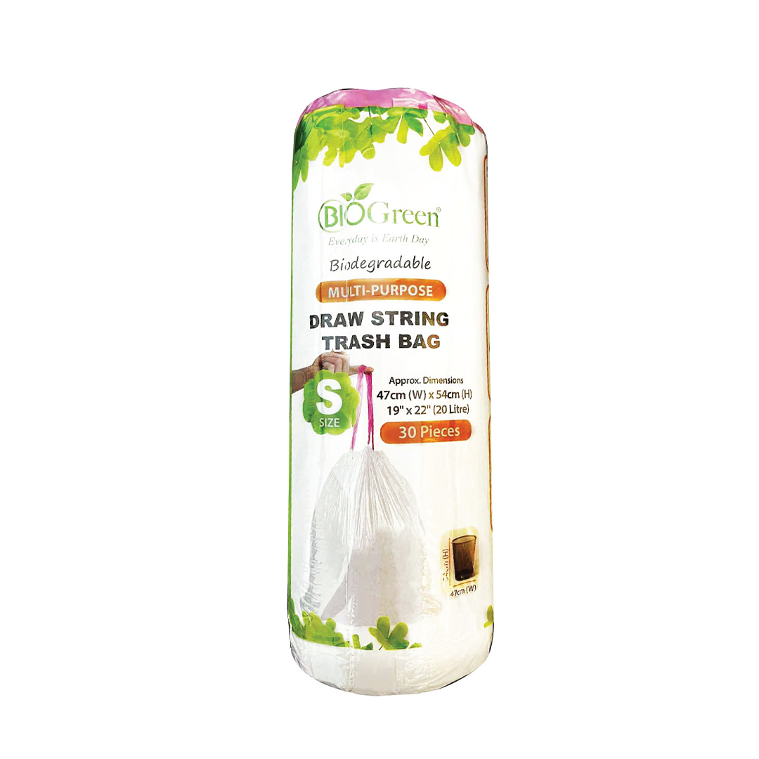 Biogreen DrawString Bag 'S' 19" x 22" x 30's