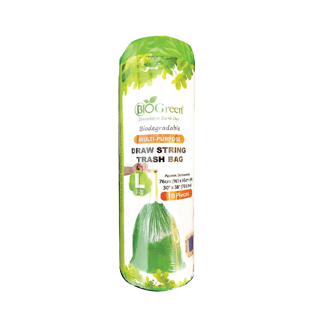 Biogreen DrawString Bag 'L' 30" x 38" x 10's