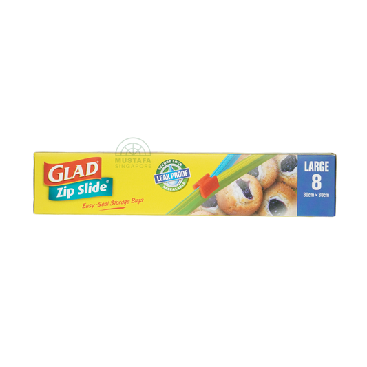 Glad Zip Slide Easy-Seal Storage Bags 
(8 Large Bags)