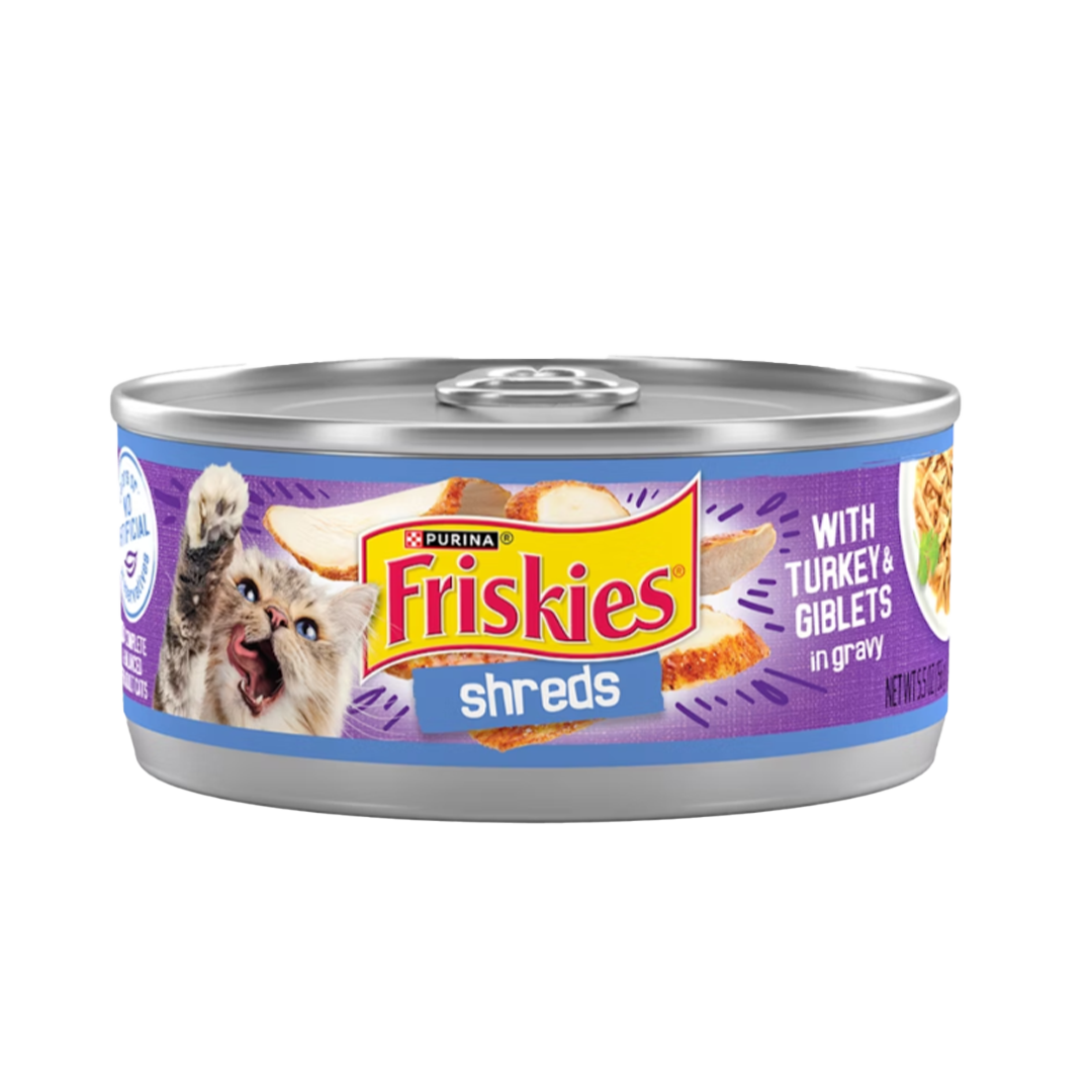 Purina Friskies Shred with Turkey & Giblets in Gravy 156g