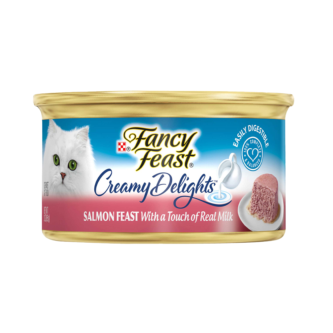 Purina Fancy Feast Creamy Delights Salmon Feast with a Touch of Real Milk 85g