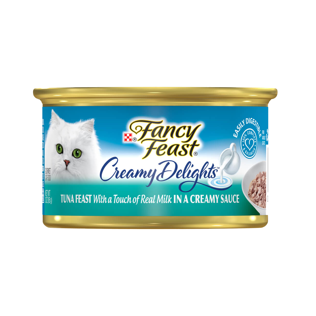 Purina Fancy Feast Creamy Delights Tuna Feast with a Touch of Real Milk in a Creamy Sauce 85g