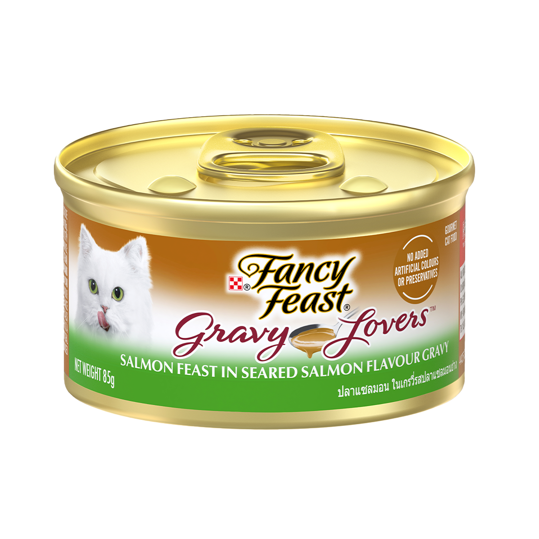 Purina Fancy Feast Gravy Lovers Salmon Feast in Seared Salmon Flavour Gravy 85g