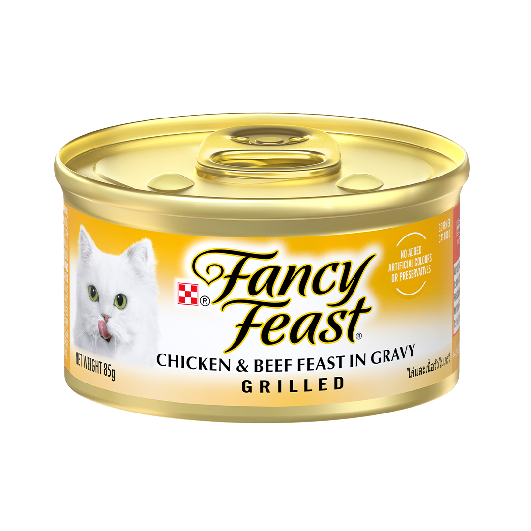 Purina Fancy Feast Grilled Chicken & Beef Feast in Gravy 85g