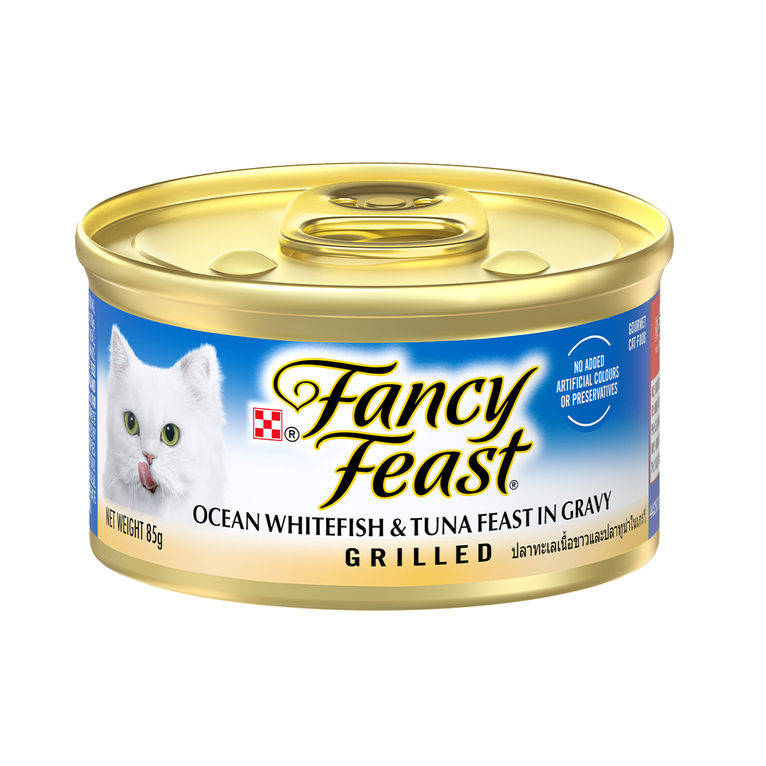 Purina Fancy Feast Grilled Ocean Whitefish & Tuna Feast in Gravy 85g