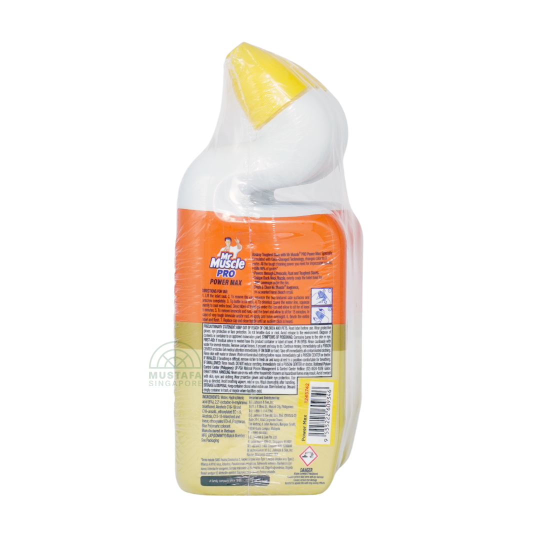 Mr Muscle Toilet Cleaner Pro Power Max Value Pack 500ml x 3