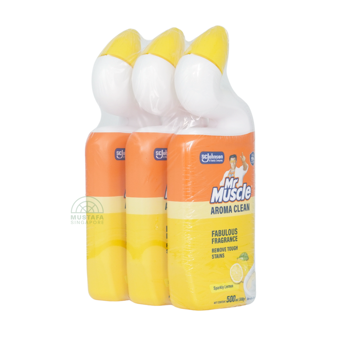 Mr Muscle Toilet Cleaner Aroma Clean Value Pack Sparkly Lemon 500ml x 3