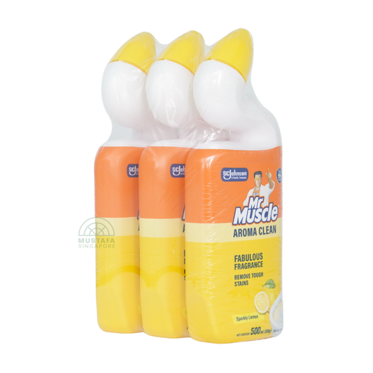Mr Muscle Toilet Cleaner Aroma Clean Value Pack Sparkly Lemon 500ml x 3