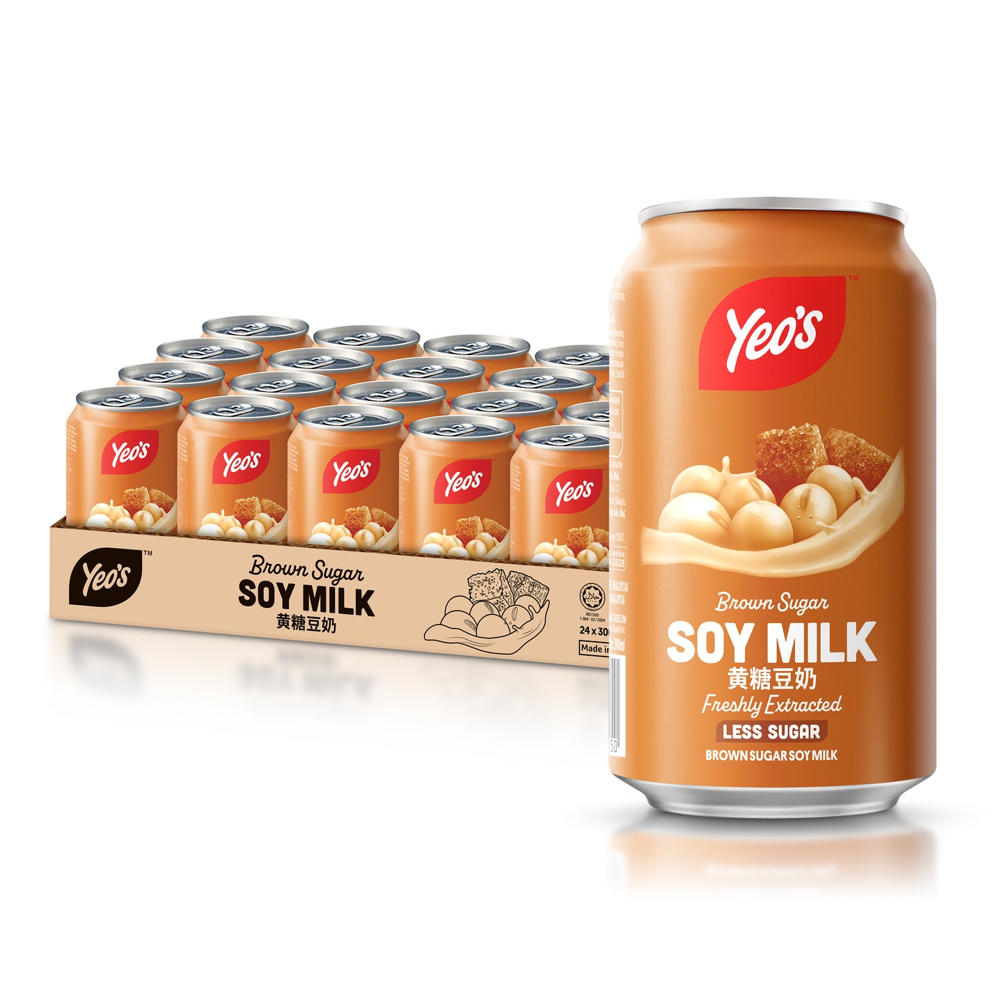 Yeo's Brown Sugar Soy Milk 6 cans 300ml
